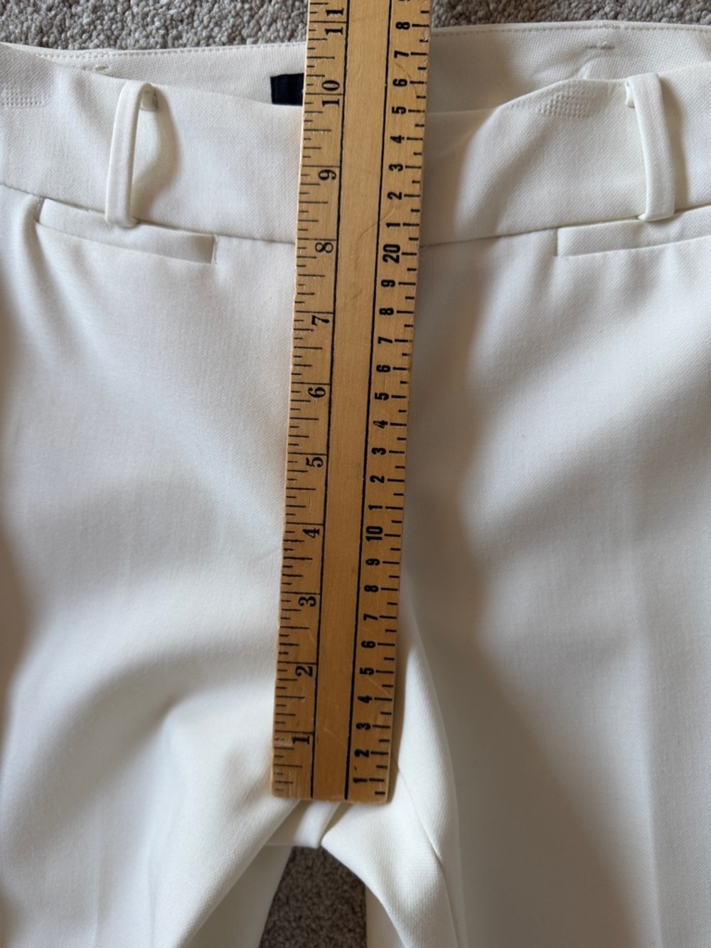Talbots Cream Ankle Curvy fit Dress Trousers size 4P - Picture 10 of 11